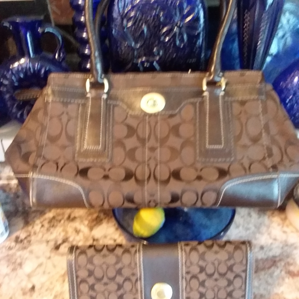 Coach Sig. Hamptons Bag & Matching Wallet 11062 - Picture 8 of 8